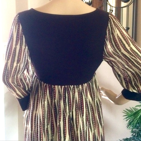 Diane von Furstenberg Silk Wool Ailis Pheasant Feather Print Dress 8 Vintage DVF - Picture 6 of 16